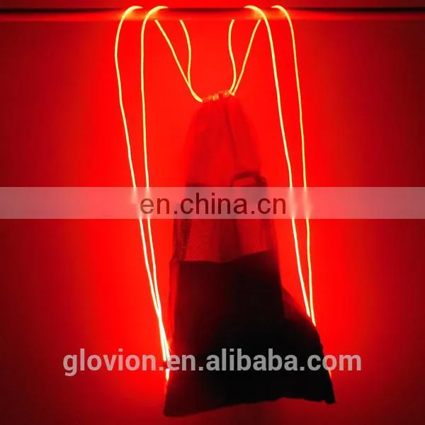 Glovion outdoor flashing bag colorful sport bags led backpack