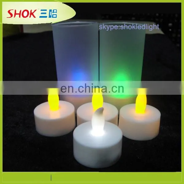 Long lasting tea candle led, wax candle, flashing led candles