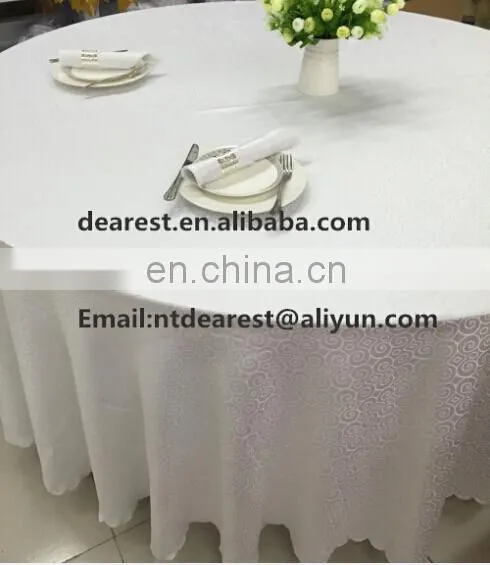 wedding hotel round jacquard table cloth
