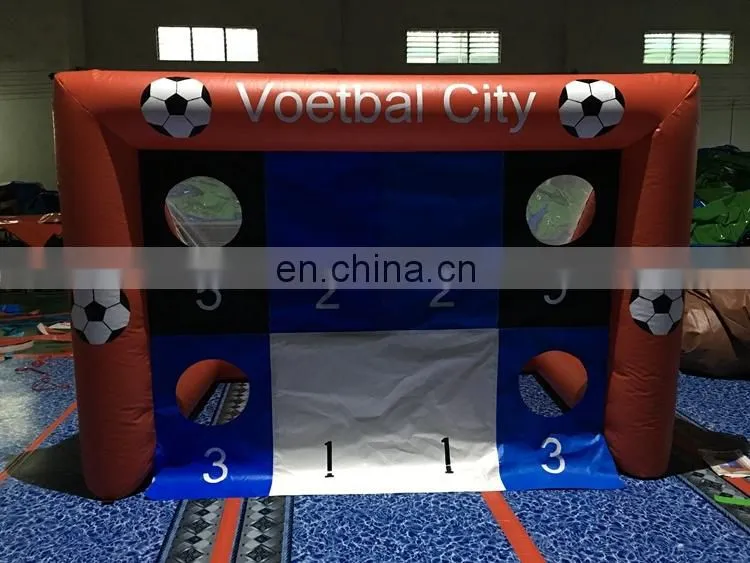 Just Fun Soccer Shootout Game Portable Inflatable Football Shooting Target Post Gate Inflatable Football Goal For Sale