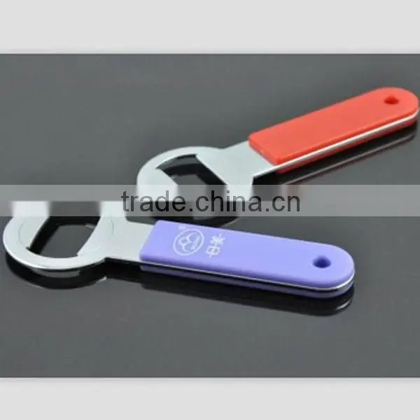 Cheap beer bottle opener with plastic handle in RImei logo
