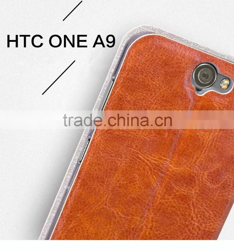 MOFi Case Celular Flip PU Leather Housing for Original HTC One A9, Mobile Phone Coque TPU Back Cover for HTC A9