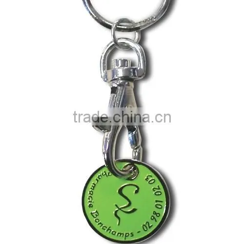 shopping cart coin keychain,metal coin holder keychain,trolley coin keychain for supermarket