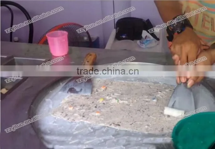 Hign Efficiency Flat Pan Fried Ice Cream Machine