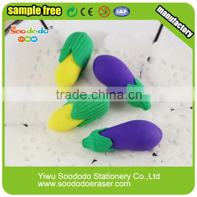 eggplants funny cute food rubber pencil eraser set