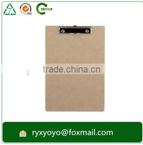 chape factory price MDF medical nursing clipboard with stainless steel wire clip