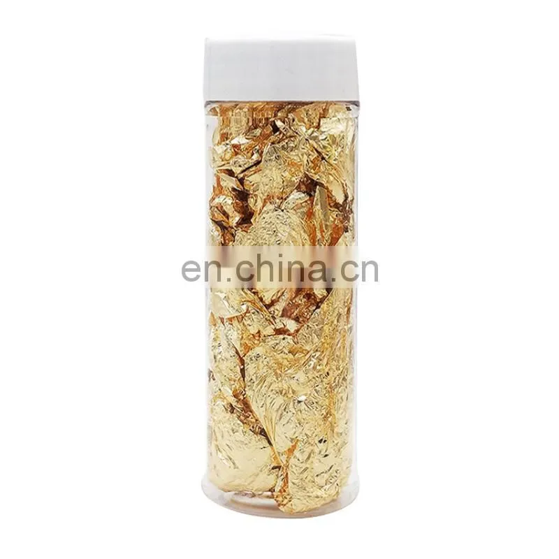 2g/box Edible Grade Genuine Gold Leaf Schabin Flakes Gold Cake Decoration DIY Chocolates Decor For Happy Birthday Party Baking