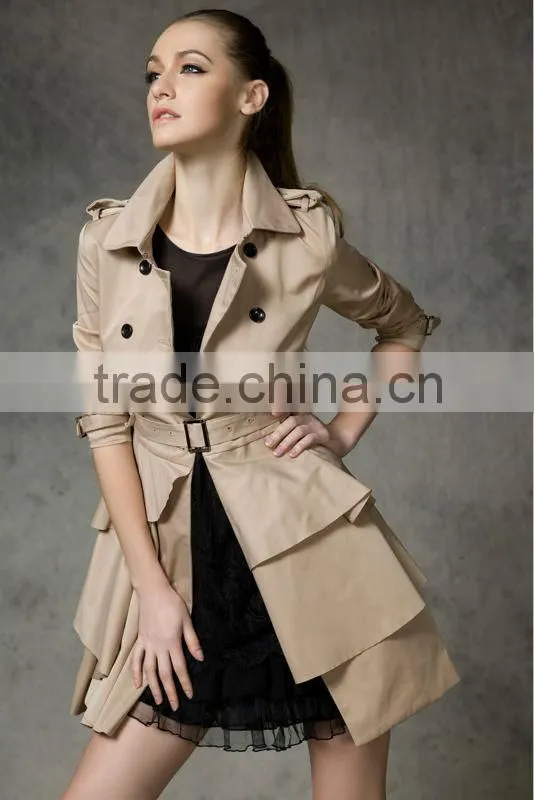 New arrival 2013 latest design fashion women wind coat