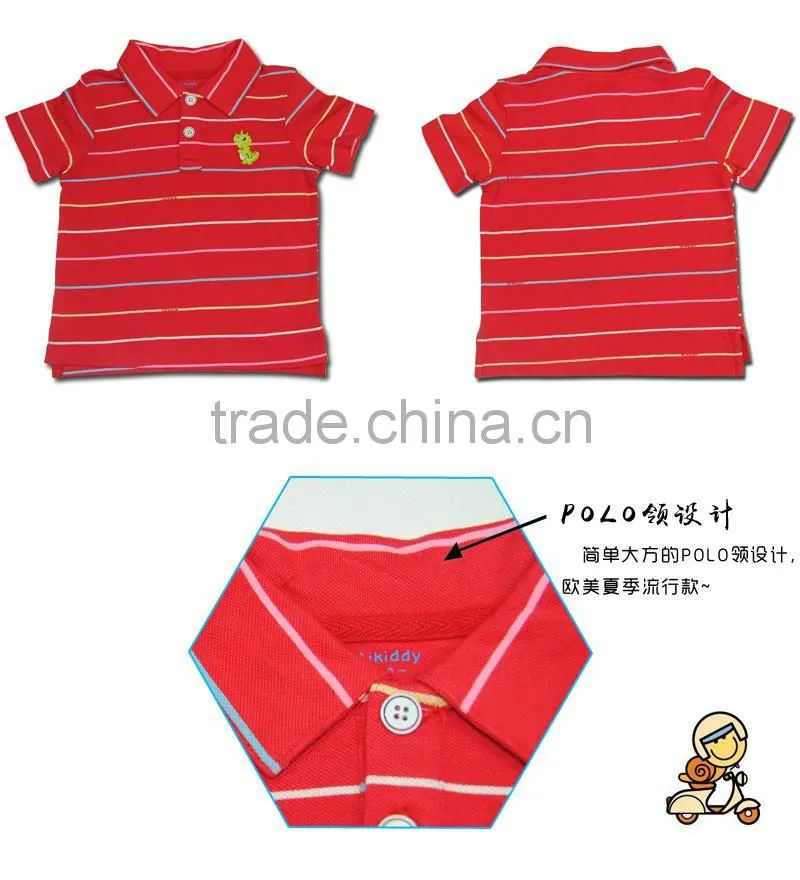 2016 cool style polo shirt fabric embroidery machinery with bulk wholesale kids clothing