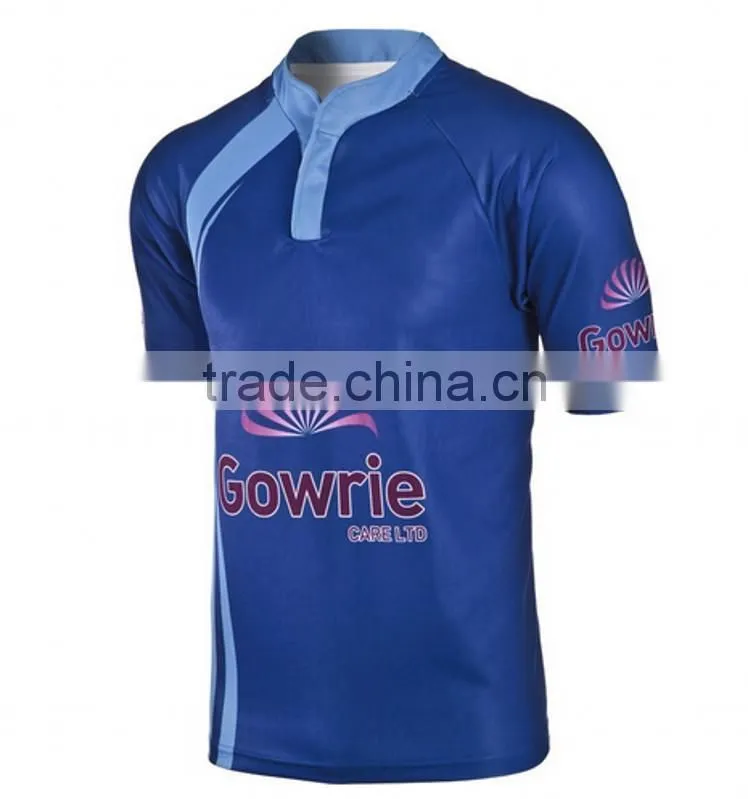 Professional custom black rugby shirts