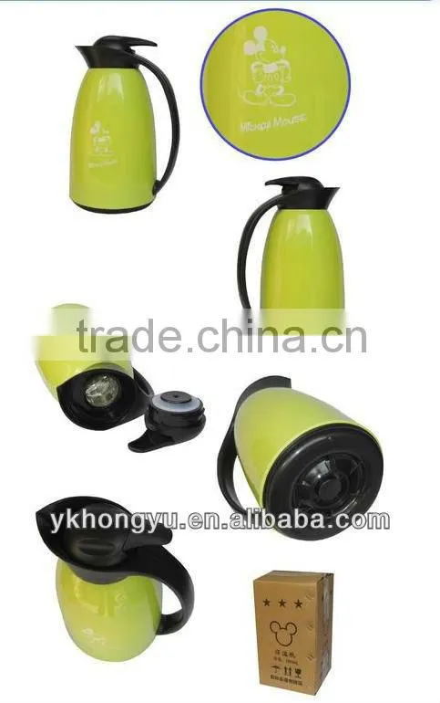 vacuum insulated glass inner coffee pot,pp outer