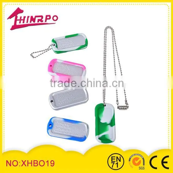 Metal chain silicone wholesale dog tags