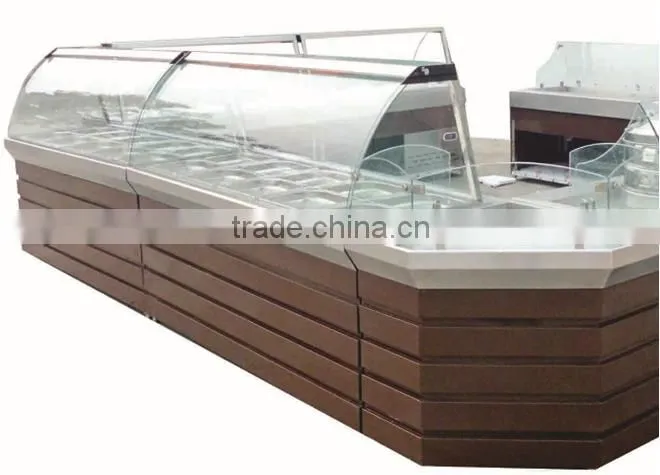 APEX commercial supermarket or store coffee color deli showcase