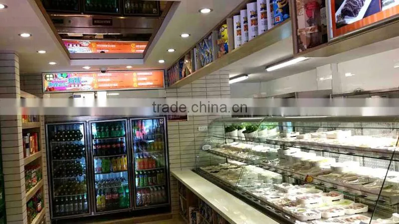 APEX restaurant air cooled showcase hot pot chafing dish refrigerated order dishes display cabinet