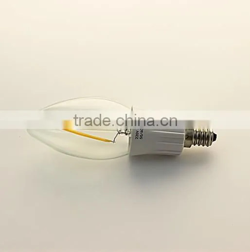 2016 dimmable C35 led filament bulb candle with CE&RoHS 2Years Warantty