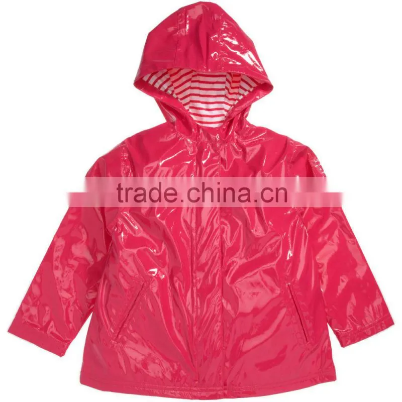 Fashion Waterproof Ladies PU Raincoat Jacket