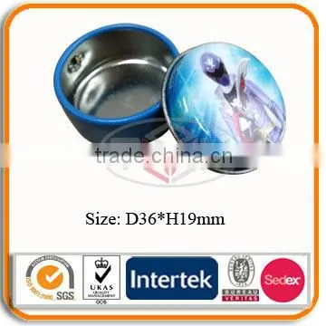 Body lotion small round tin box