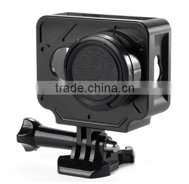 CNC Aluminum xiaoyi camera Frame Protective Shell Case with Mount& lens cover for XIAOMI Yi Sports Camera