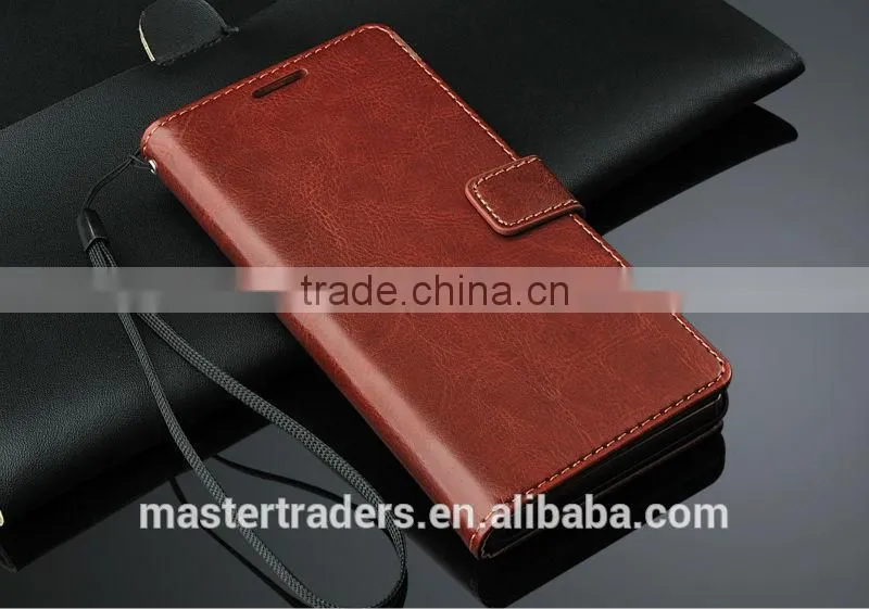 Original Fashion 64 Grain Stand Holder Wallet Flip PU Leather Case For Sony Z3 MT-3102