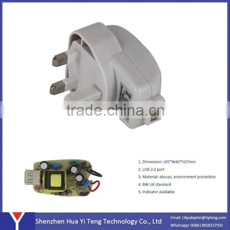 UK usb 12v 0.5a ac/dc Power Adapter