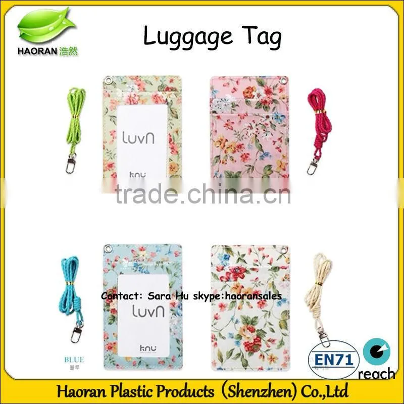 Soft pvc travel luggage tag