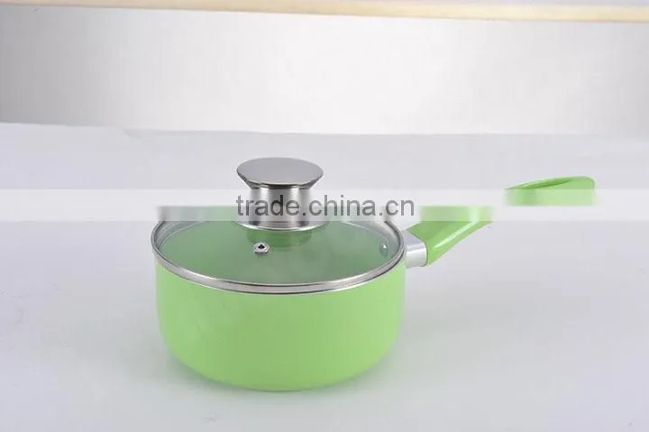 2015 New Products Aluminum Sauce Pan with Glass Lid(WN13204)