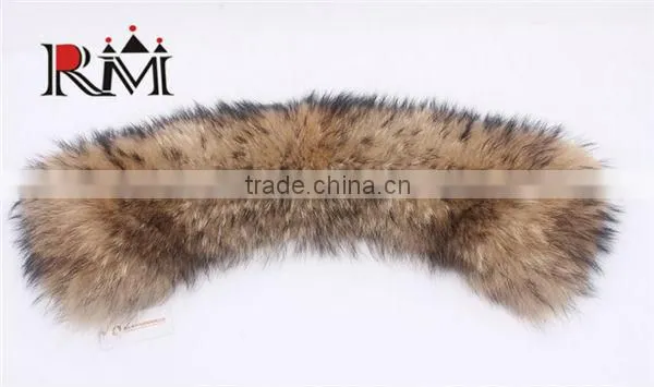 natural color raccoon collar for jacket raccoon fur stripes