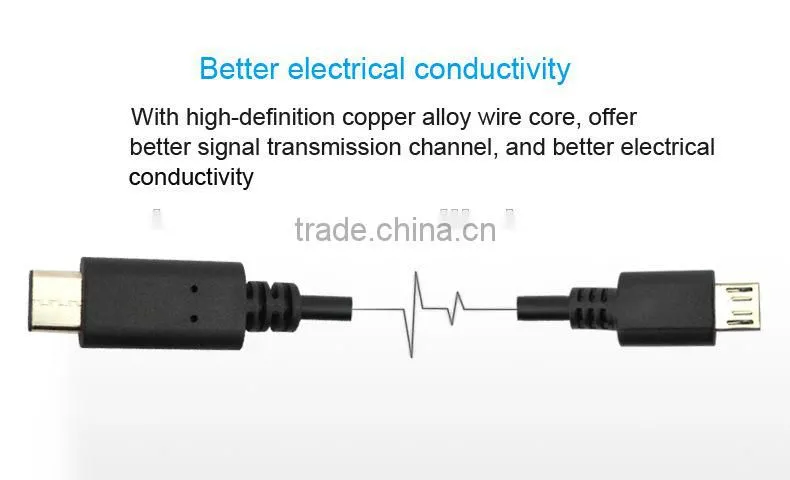 New product usb type c data charging cable 3.1 to micro