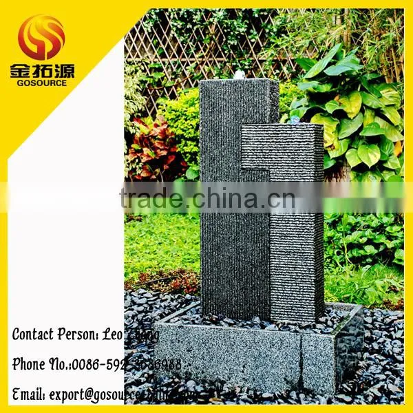 Outdoor garden grey granite water fountain G654