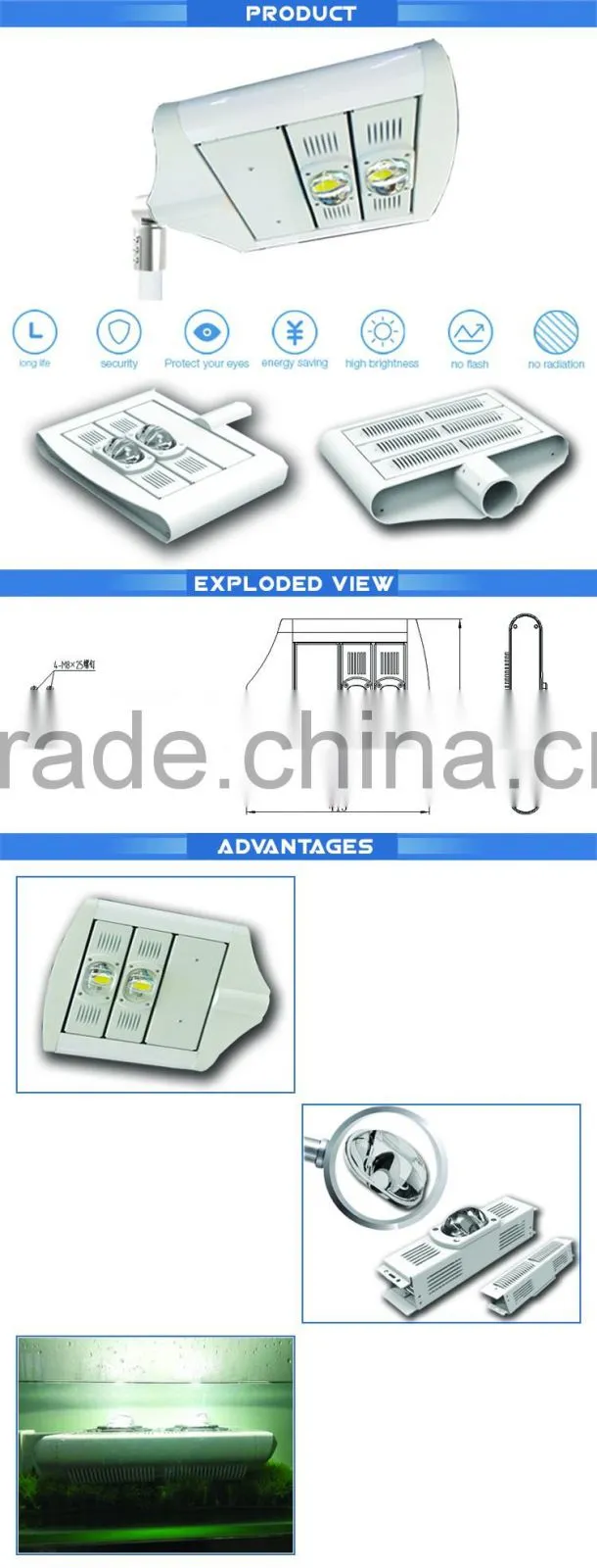 60W Standardized modular with high lumens and MW driver. led street light