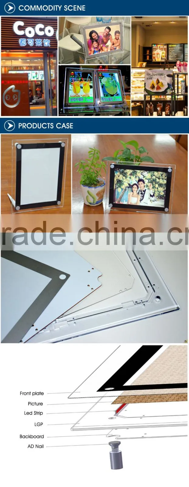 Edgelight CF9 single side magnetic tablet menu for restaurant