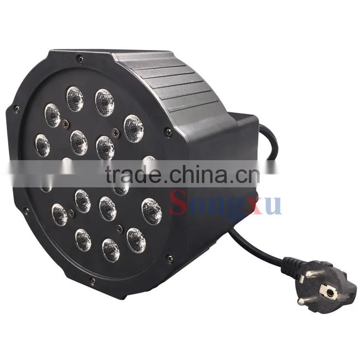 show equipment 18x1w rgb portable led flat par light event lighting
