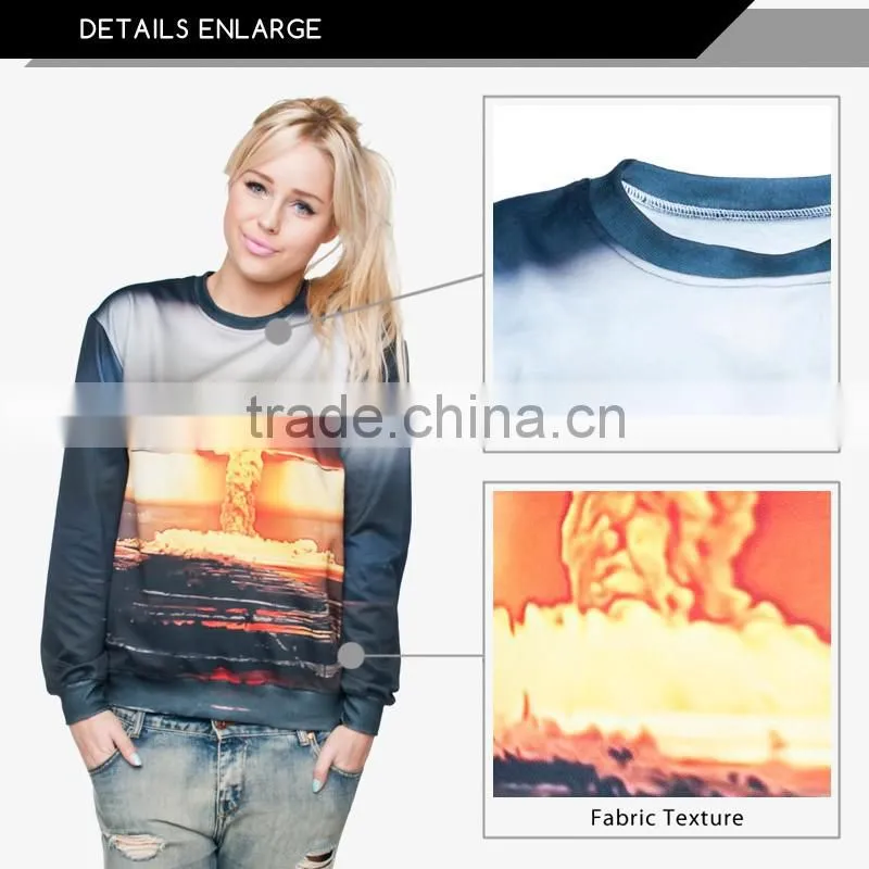 fashion natural high quality 3d digital print fullprint crewneck sweatshirt spring autumn unisex custom oversized pullover