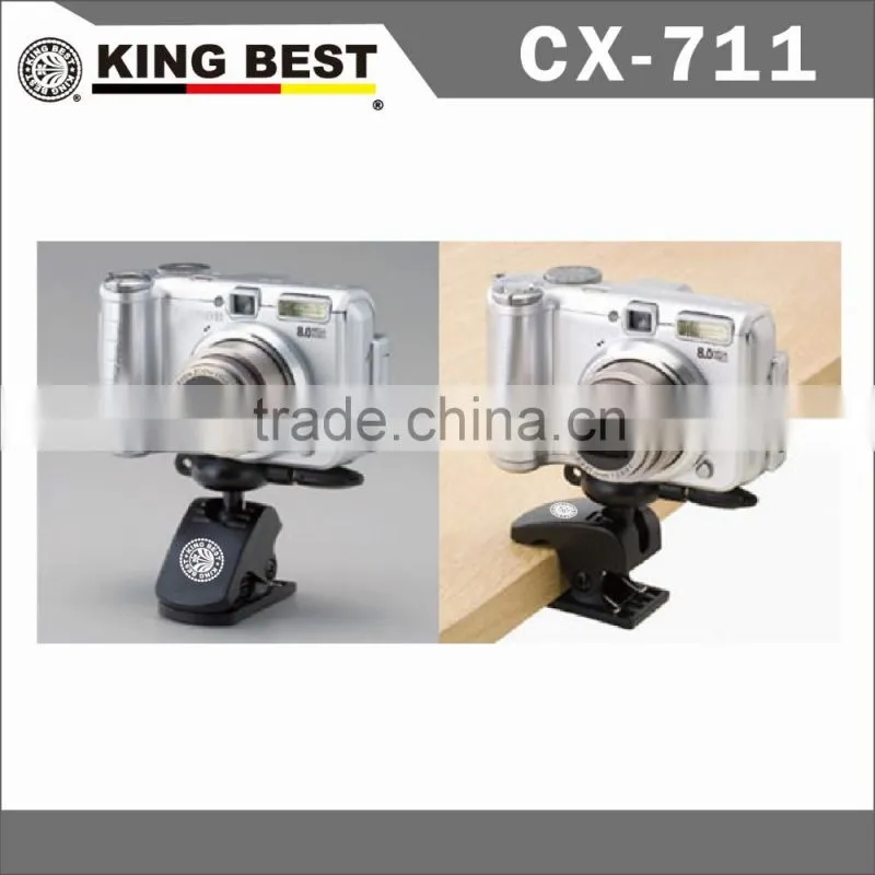 KINGBEST CX-711 TUniversal Ball Head / Clip Stand / 1/4 " inch Screw Standard Ball Head Camera Flash /Clip Stand