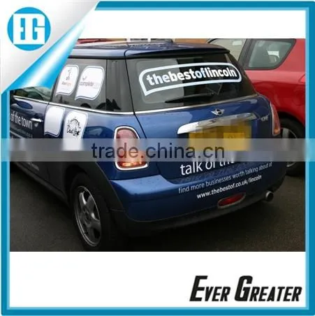 Custom static cling vinyl sticker, DIE CUT WINDOW STICKER rectangle bumper sticker