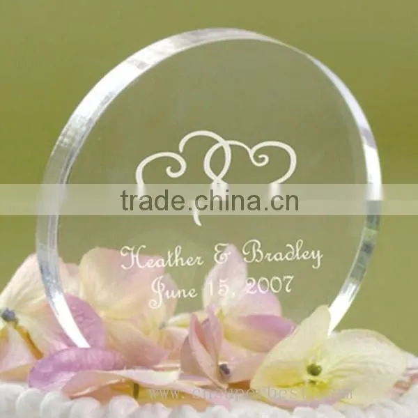 Fancy crystal acrylic cake topper