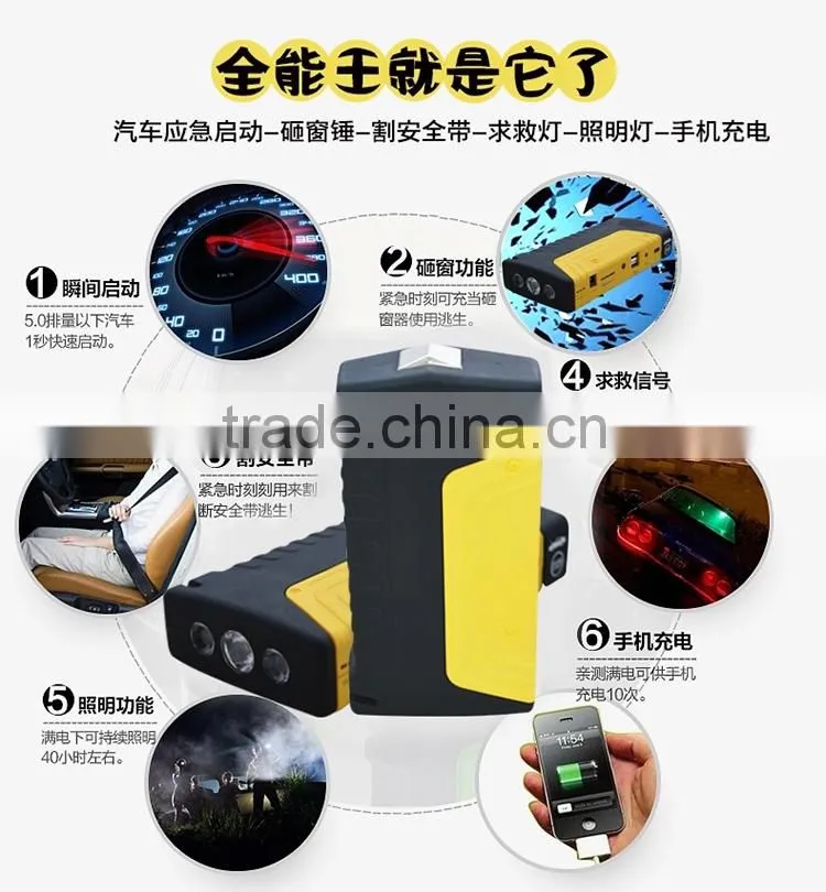 Thin Car Emergency Power bank, battery charger slim Mini Jump Starter 12v car jump starter Power Bank for Car Jump Start