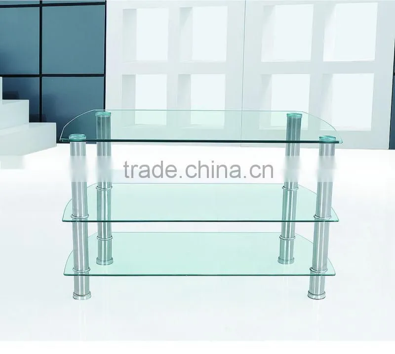 Rella design cheap clear glass TV stand