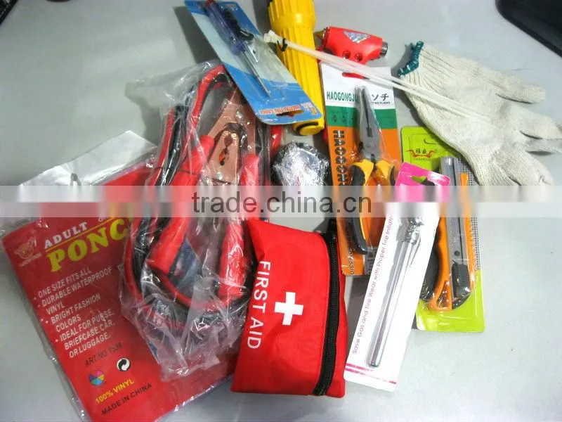 Roadside Auto Safety Kit Car Emergency Kit With Tow Rope