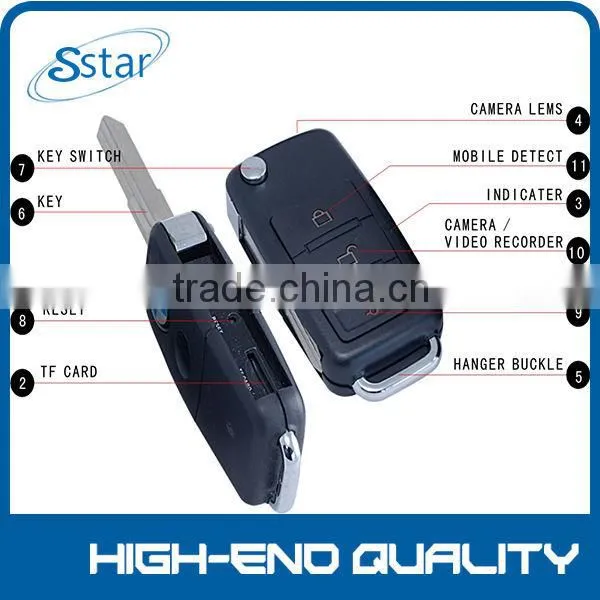 720p hidden camera with car key new style