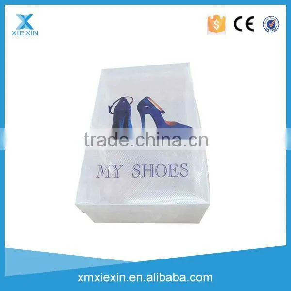 2015 hot sell plastic PP shoe box,custom best sell clear shoe box wholesale