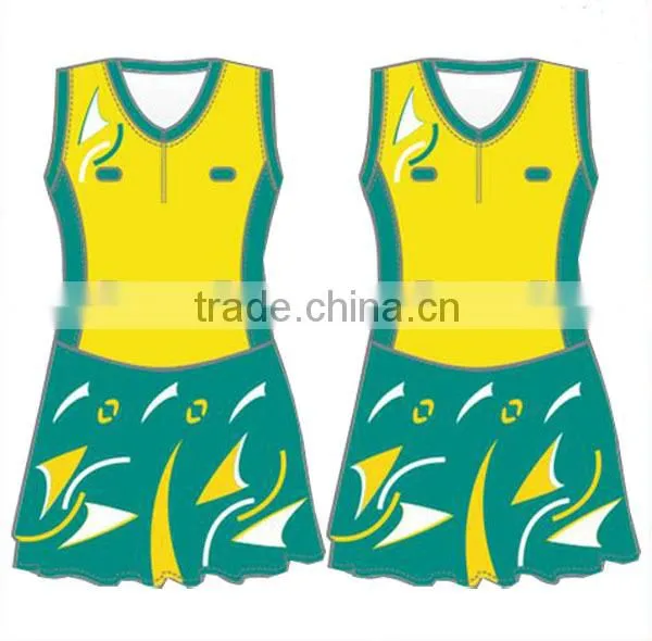 OEM free design netball dress Austalia netball dress designs wholesale