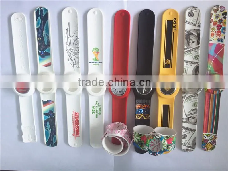 ladies slap watches with full printing flower ladies clap watches