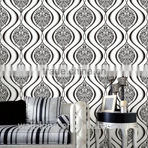 chinese royal style wallpaper black and white