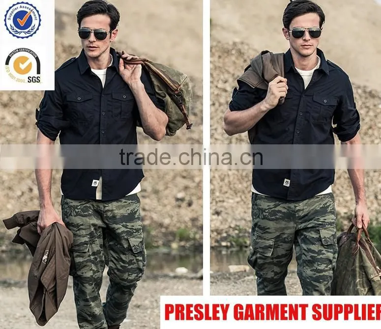 2016 New Arrival Cotton Slim Fit Casual Designer Men Shirt Made in China