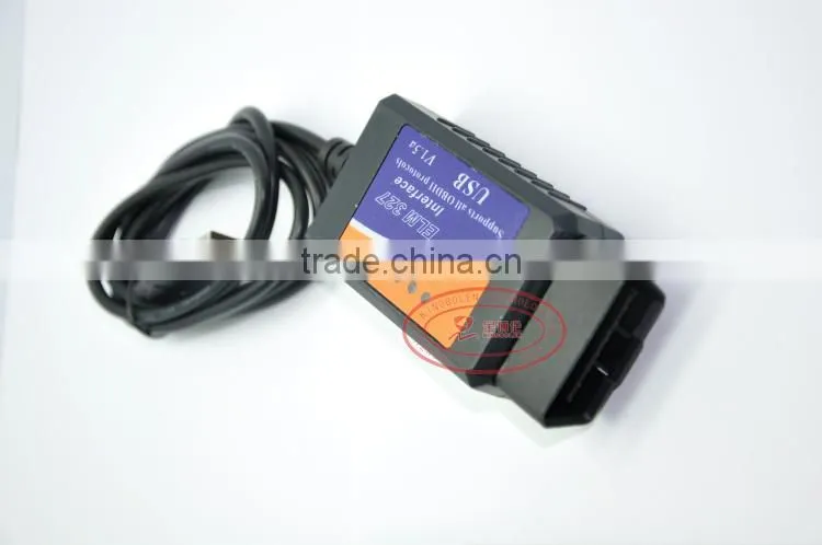 Wholesales OBD/OBDII scanner ELM 327 car diagnostic interface scan tool ELM327 USB supports all OBD-II protocols