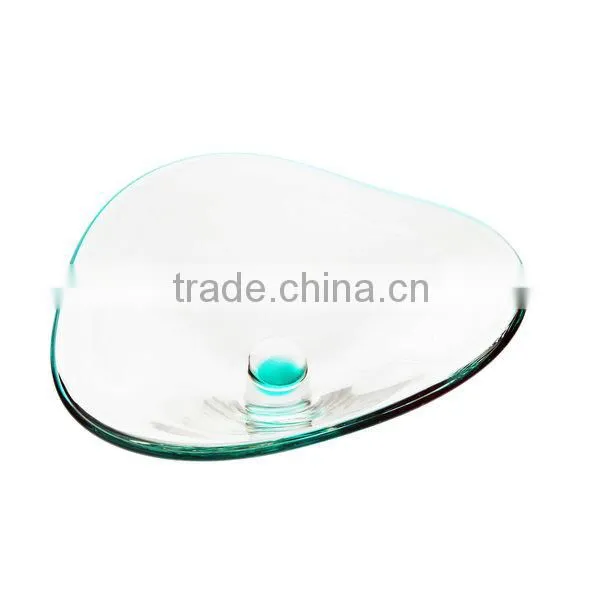 FATION GLASS PLATE SET OF 3 CANDY DISH