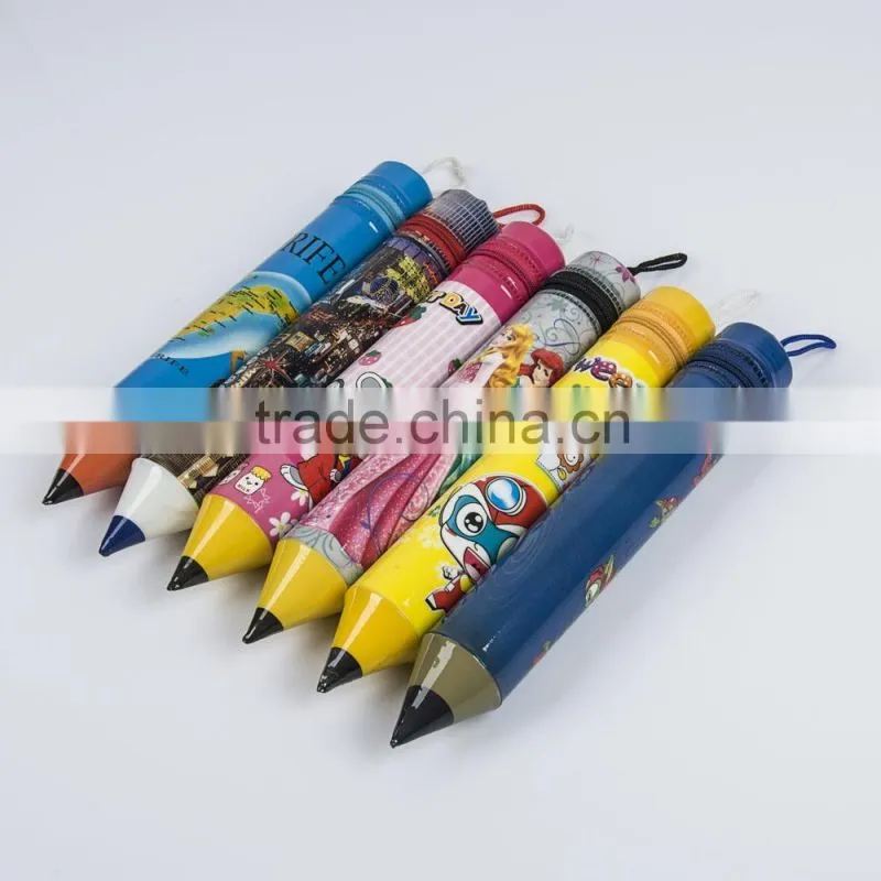 High Quality Printed Promotional Plastic Soft PVC Pencil Shape Pencil Bag Case (with zipper and handle)