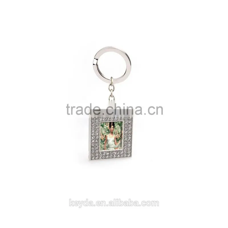 Rectangle Shaped Metal Photo Frame Key Chain