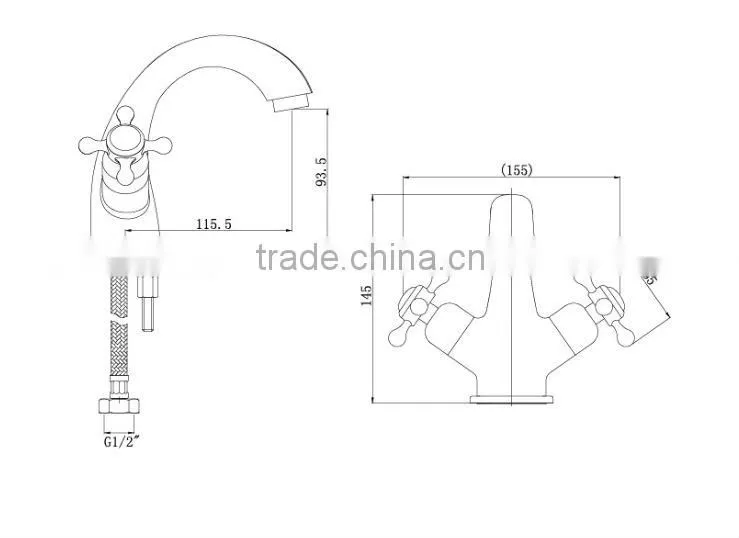 Brass basin faucet with chrom in china